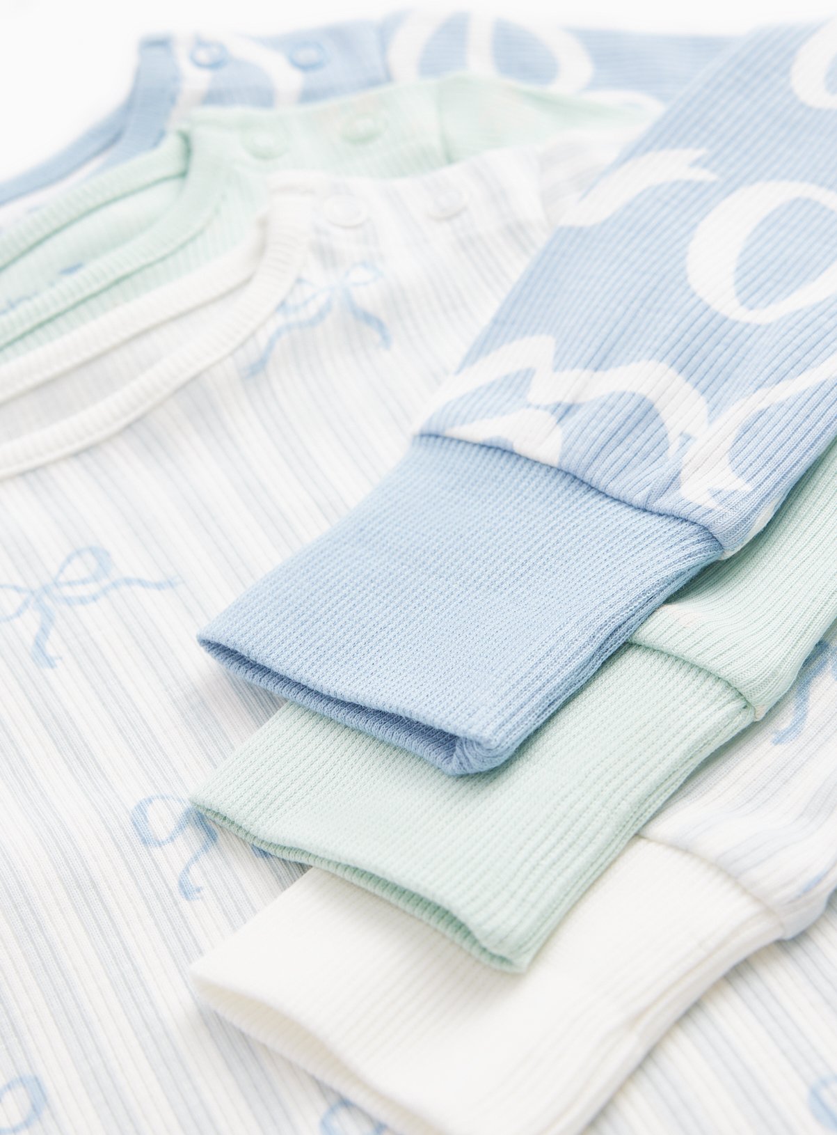 Bow Print Pyjamas 3 Pack 3-6 months - Image 2 thumbnail